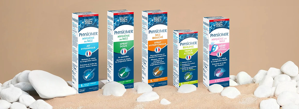 Physiomer gamme produit rhume et hygiene du nez